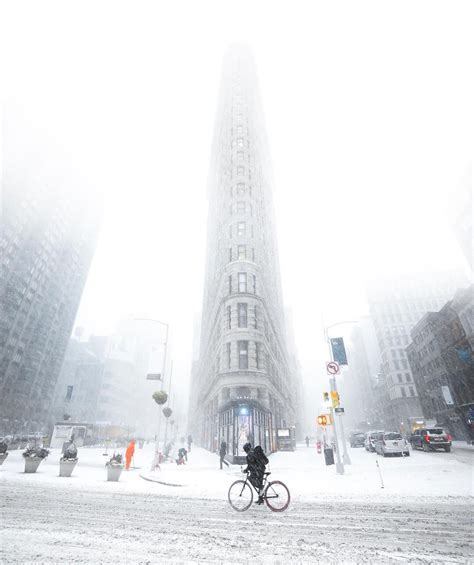 Flatiron Building Winter Storm Grayson By Raylivez