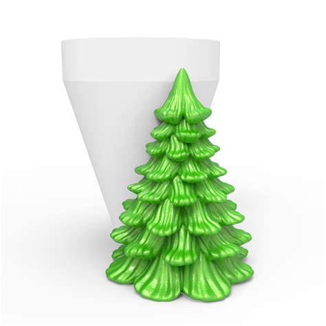 Forma de Silicone Árvore de Natal Pinheiro Folhas Pequena