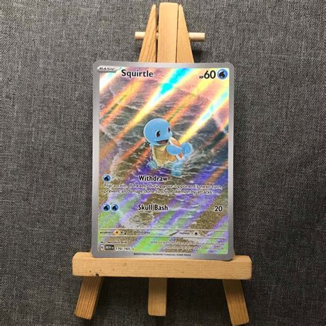 Pokemon Squirtle 170 165 Picture Card Genuine English Illustration