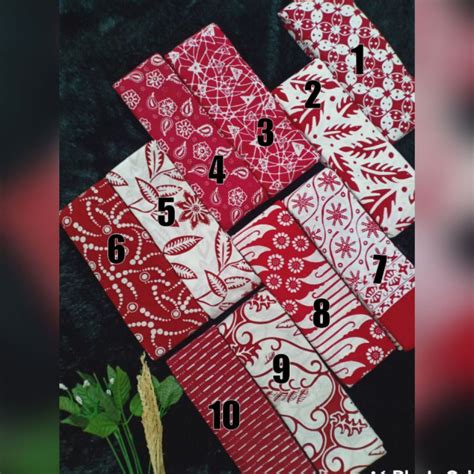 Jual Kain Batik Cap Handmade Serian Merah Putih Shopee Indonesia