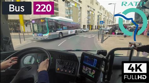 Bus 220 RATP Gare De Bry Sur Marne RER Gare De Torcy RER 4K60FPS