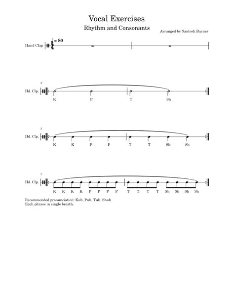 Vocal Warm Ups 8 Rhythm And Consonant Exercises Piano Tutorial