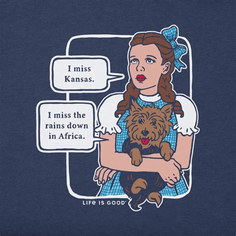 Womens Wizard Of Oz I Miss Kansas Short Sleeve Tee Life Is Good