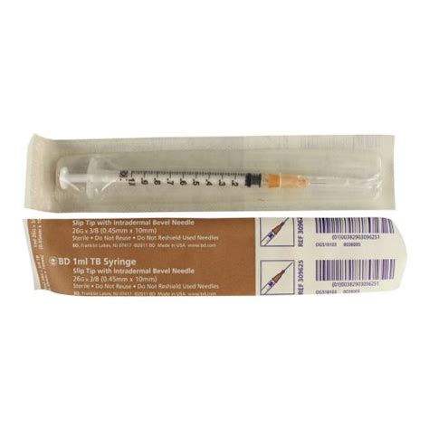 Buy Bd Tuberculin Syringe With Detachable Needle Slip Tip At Medical