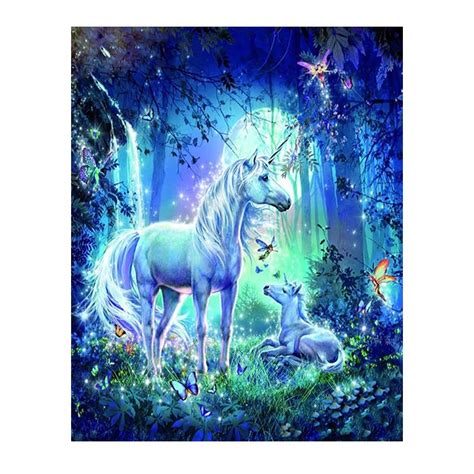 Diamond Painting Diy Kitfull Drill 50x40cm Unicorns Shop Today