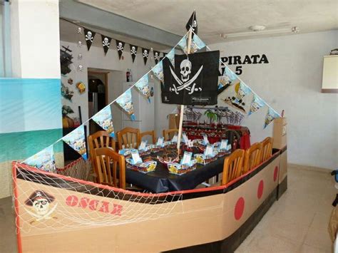 Mesa En Forma De Barco Fiesta De Piratas Fiestas Infantiles De