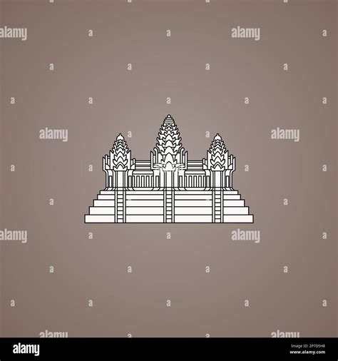 Angkor Wat - symbol from the flag of Cambodia Stock Vector Image & Art ...