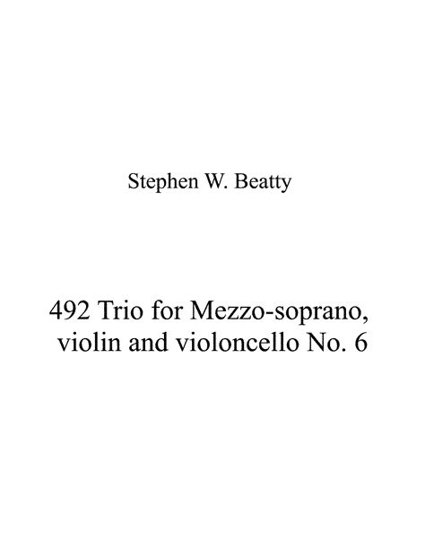 Trio For Mezzo Soprano Violin And Cello Op 492 Beatty Stephen W Imslp