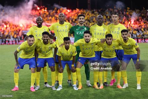 Players Of Al Nassr Pose For A Photo Ahead Of Arab Club Champions Cup