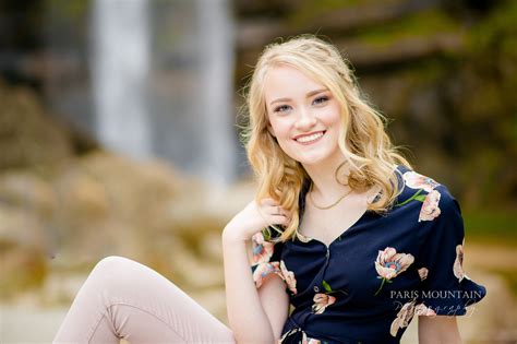 Paris Mountain Photography Ga Waterfall Senior Portrait Session