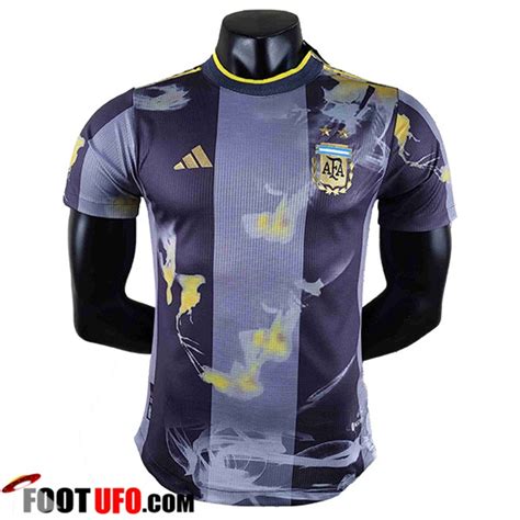 Cadre Maillot Equipe Foot Argentine Noir Gris