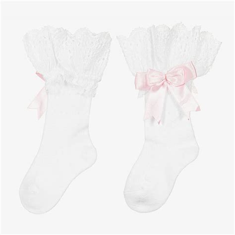 Beau KiD - Girls White Cotton Ankle Socks | Childrensalon