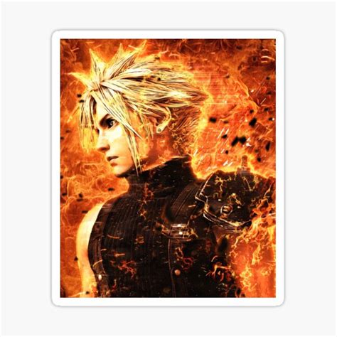 Ex Soldier Cloud Strife Sticker For Sale By Janiceminter Redbubble