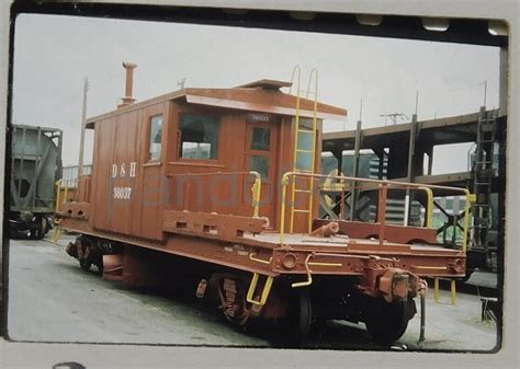 Rr Train Slide D H Delaware Hudson Caboose Watervliet Ny