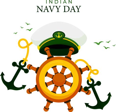 Navy day clipart anchor naval cap steering wheel png | Navy day, Indian ...