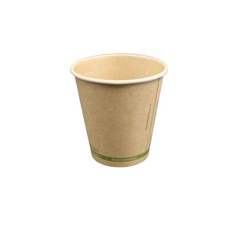 Single Wall Green Planet Kraft ECOVIBE Hot Cup Packaging NZ