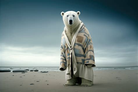 A Polar Bear Wearing A Robe