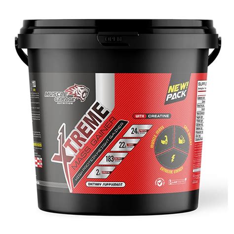 Muscle Garage Nutrition Xtreme Mass Gainer Packaging Type Bucket Packaging Size 45kg10