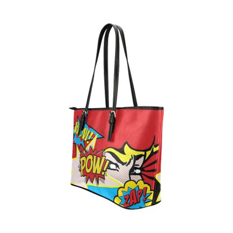 POP ART Red Leather Tote Bag Large Model 1651 ID D342290