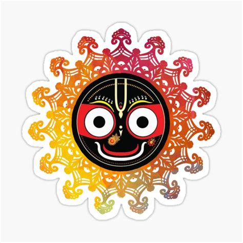 "Jagannath jai Jagannath lord Jagannath " Sticker for Sale by Krishnavi | Redbubble