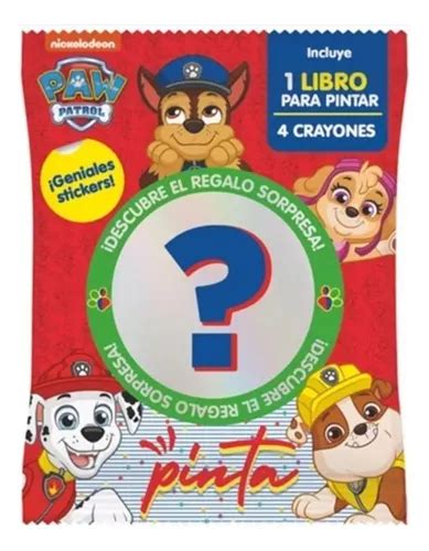 Set Pinta Paw Patrol Libro Stickers Crayones Y Sorpresa