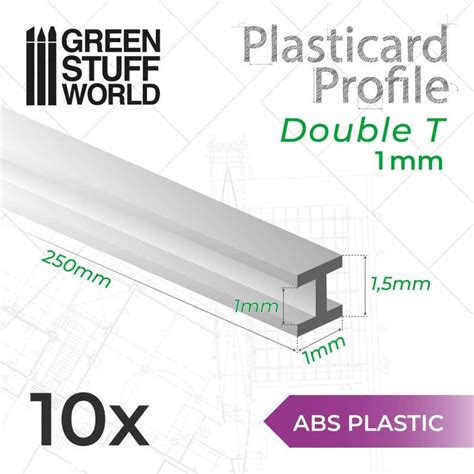 Abs Plasticard Profile Double T 1 Mm