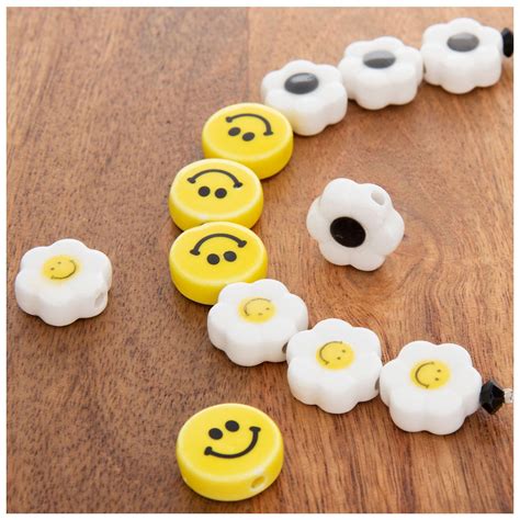 Smiley Daisy Bead Strand Hobby Lobby