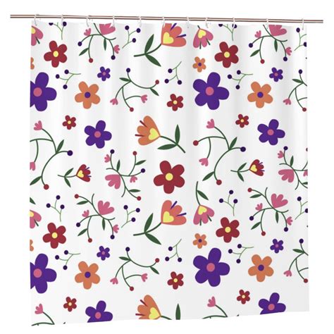 Yfyang Waterproof Bathroom Shower Curtain Retro Small Floral Pattern