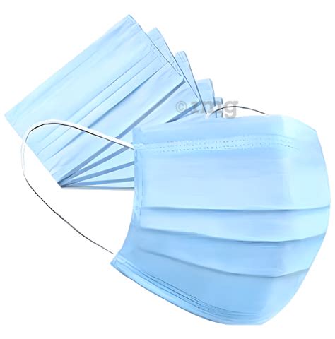 Mycure 3 Ply Non Woven Disposable Face Mask Blue Buy Packet Of 50 0