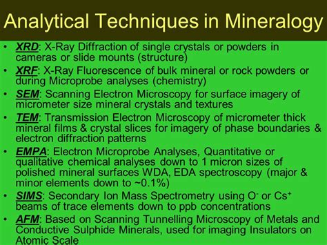 Introduction To Mineralogy Dr Tark Hamilton Chapter Lecture