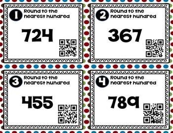 Rounding To The Nearest Tens And Hundreds Task Cards With Qr Code