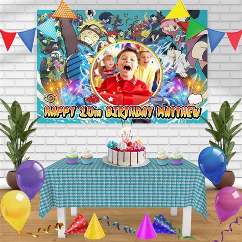 Naruto Frame V1 Birthday Banner Personalized Party Backdrop Decoration Ediblecakeimage