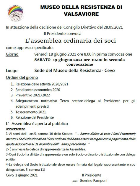 CONVOCAZIONE ASSEMBLEA ORDINARIA DEI SOCI