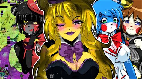 Fredbear S Secret Fun Surprise With The Fnaf Anime Girls Fnia Expanded Night 7 Ending Youtube