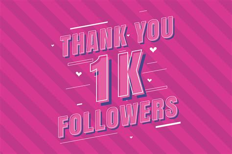 Thank You 1k Followers Celebration Graphic By Stockia · Creative Fabrica