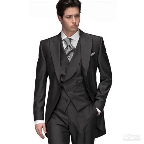 2019 Men Tuxedos Best Man Suits Lapel Slim Fitting Bridegroom Wedding