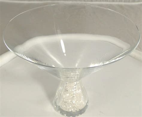 Oleg Cassini Crystal Clear Glitter Martini Dessert Cocktail Set Of 2 Glasses 1726303438