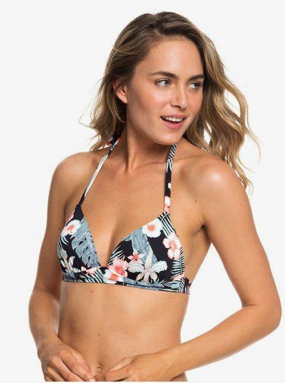 Beach Classics Moulded Triangle Bikini Top For Women Roxy