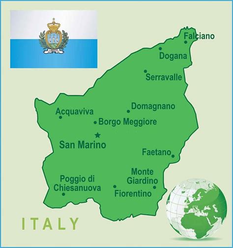 Mapas De San Marino Pa S Enclavado En El Territorio De Italia