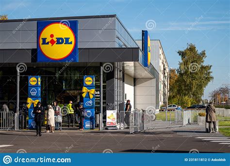 Entrance Of A Lidl Supermarket In Germany In Sunny Weather Editorial