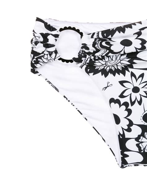 Amir Slama Floral Print Bikini Set Black FARFETCH