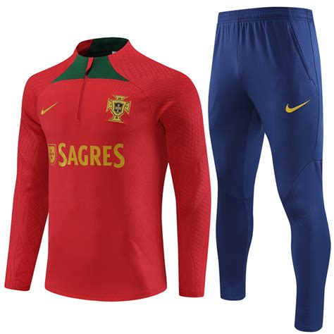 Surv Tement Enfant Junior Portugal Rouge Bleu One Football