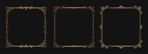 set vector, frame vintage gold 20215747 Vector Art at Vecteezy