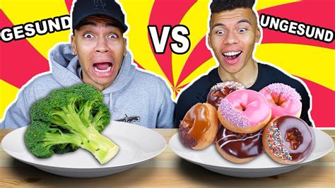 Gesunden Essen Vs Ungesundes Essen Challenge Kelvin Und Marvin