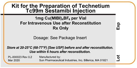 Kit For The Preparation Of Technetium Tc99m Sestamibi Sun