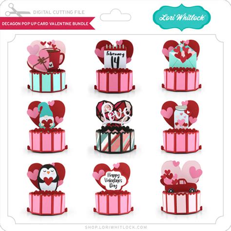 Pop Up Box Card Valentine Bundle - Lori Whitlock's SVG Shop