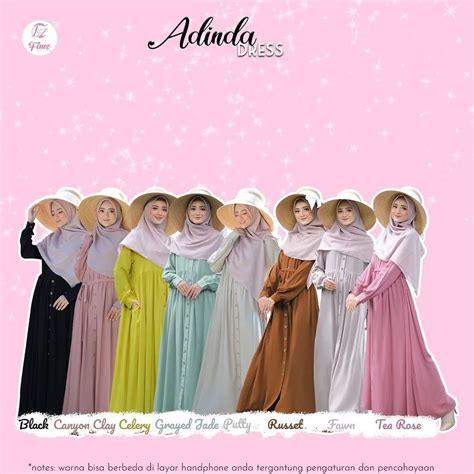 Jual Adinda Dress Original By Fauz Hijab Sudah Ready Stock Shopee