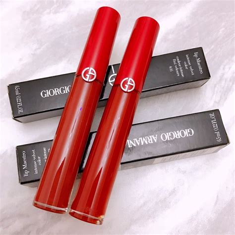 🛫dnd現貨🛬 Giorgio Armani 奢華絲絨訂製唇萃 紅管唇釉 Lip Maestro 蝦皮購物