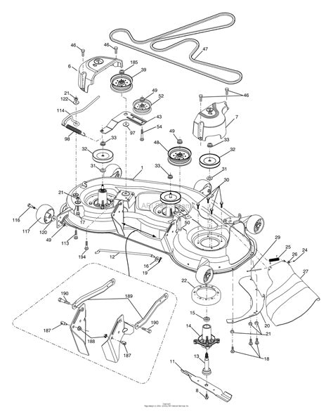 Husqvarna YTH 2448 T 96043000801 2006 04 Parts Diagram For Mower Deck