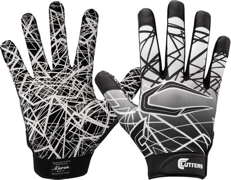 Cutters Game Day Football Receiver Glove With Silicone Grip One Pair